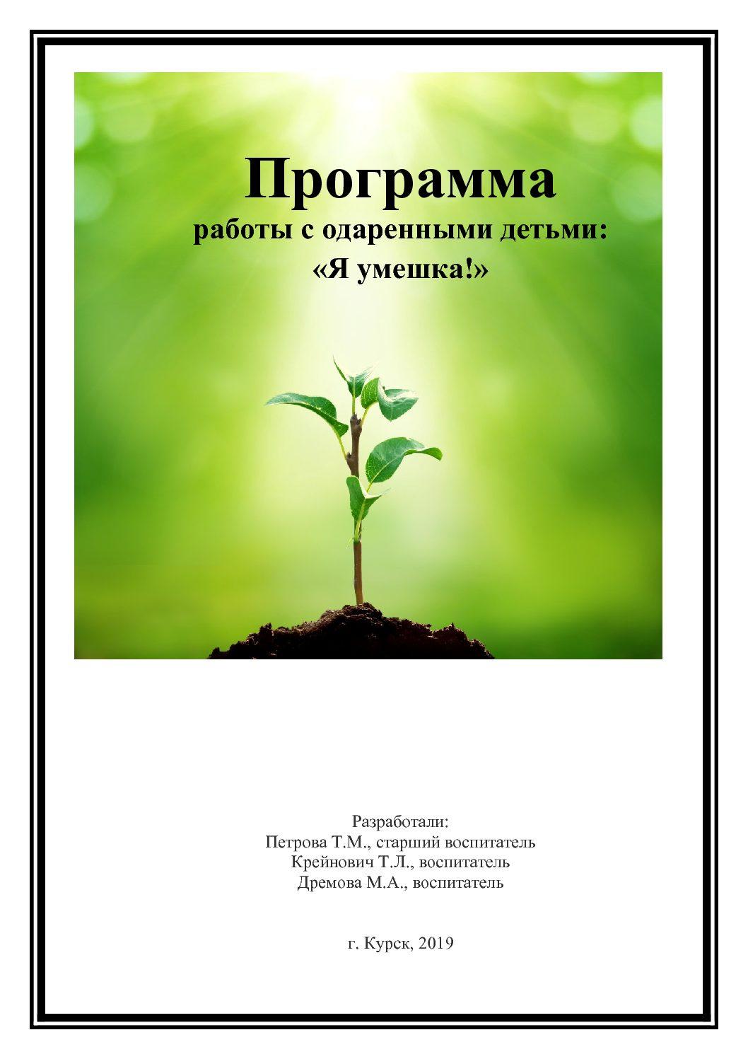 индивидуальная программа развития одаренных детей - Педагогические таланты  России